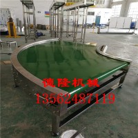 90度皮带转弯机环形皮带输送线物流快递分拣传送机厂家